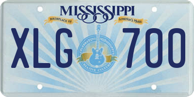 MS license plate XLG700