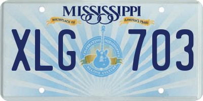 MS license plate XLG703
