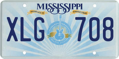 MS license plate XLG708