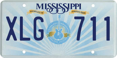 MS license plate XLG711