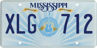MS license plate XLG712