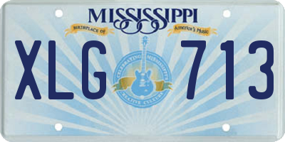 MS license plate XLG713
