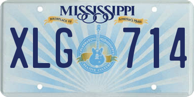 MS license plate XLG714