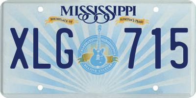 MS license plate XLG715