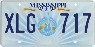 MS license plate XLG717