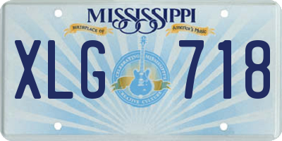 MS license plate XLG718