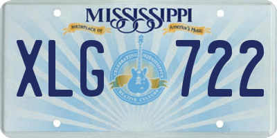 MS license plate XLG722