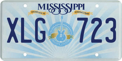 MS license plate XLG723