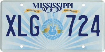 MS license plate XLG724