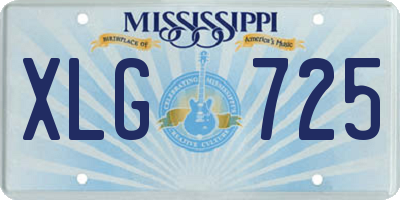 MS license plate XLG725