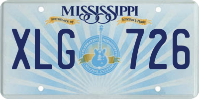 MS license plate XLG726