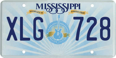 MS license plate XLG728