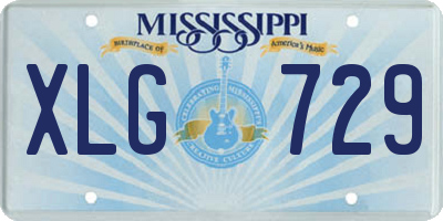 MS license plate XLG729