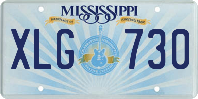 MS license plate XLG730