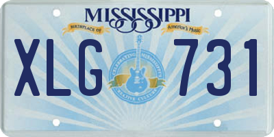 MS license plate XLG731