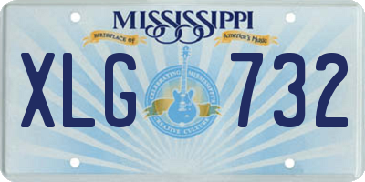 MS license plate XLG732