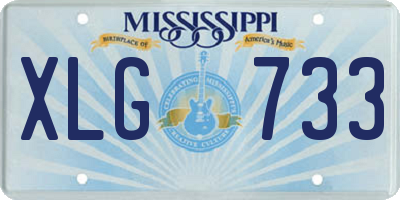MS license plate XLG733