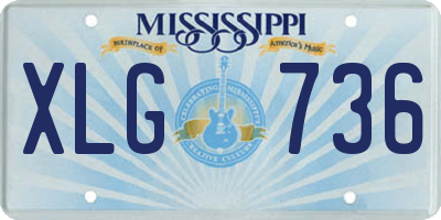 MS license plate XLG736