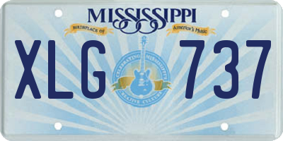 MS license plate XLG737