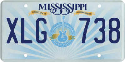 MS license plate XLG738