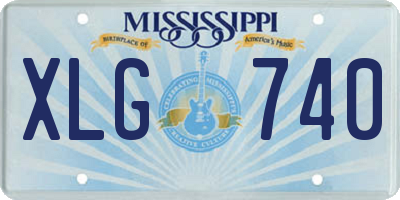 MS license plate XLG740