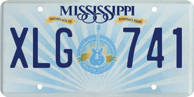 MS license plate XLG741