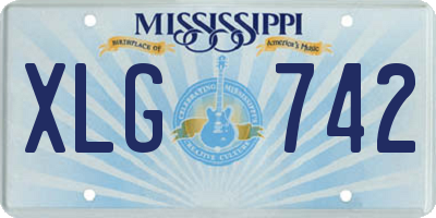 MS license plate XLG742