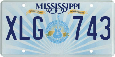 MS license plate XLG743