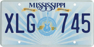 MS license plate XLG745