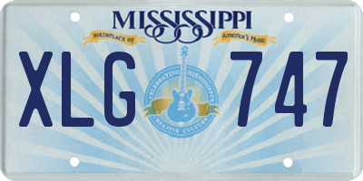 MS license plate XLG747