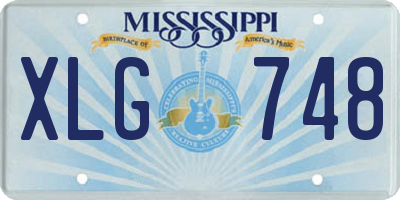 MS license plate XLG748