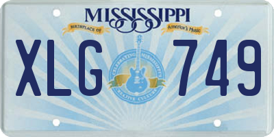 MS license plate XLG749