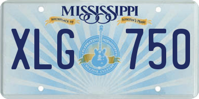MS license plate XLG750