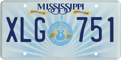 MS license plate XLG751