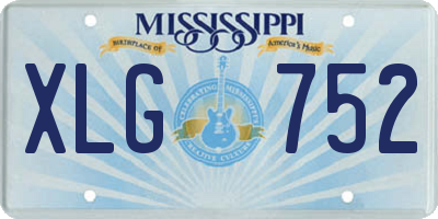 MS license plate XLG752