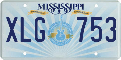 MS license plate XLG753