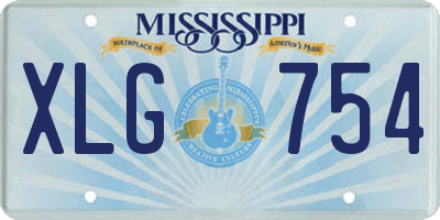 MS license plate XLG754