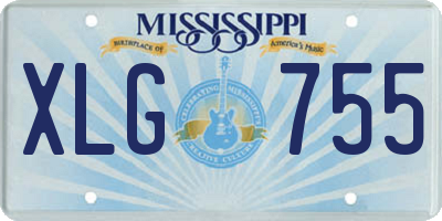 MS license plate XLG755