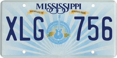 MS license plate XLG756
