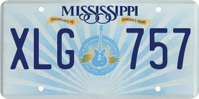 MS license plate XLG757