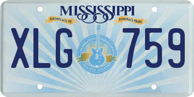 MS license plate XLG759