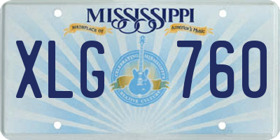 MS license plate XLG760