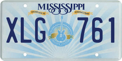 MS license plate XLG761