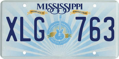 MS license plate XLG763
