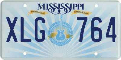 MS license plate XLG764