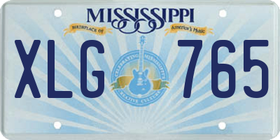 MS license plate XLG765