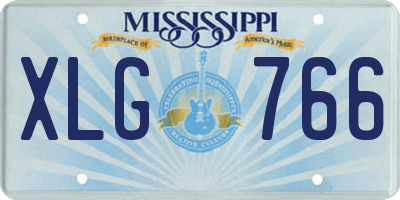 MS license plate XLG766
