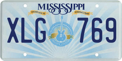 MS license plate XLG769