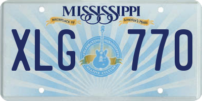 MS license plate XLG770