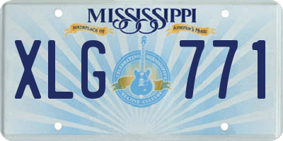 MS license plate XLG771